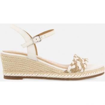 Sandalias de cuña de mujer Sunol con detalle trenzado bicolor en piel y yute - Estilo mediterráneo