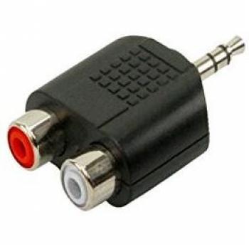 Adaptador de Audio S/CONN 3.5mm a 2 RCA, Conectividad Máxima, Color Negro