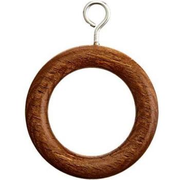 Riel Chyc 5430115 Anilla Madera Lisa con Hembrilla 40x45 mm. Nogal