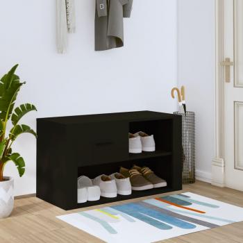 Mueble Zapatero de Madera Contrachapada en Color Marrón Roble, Gris Sonoma y Gris Hormigón - 80x35x45 cm