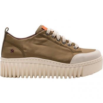 Zapatos de cordones de mujer con plataforma en color verde