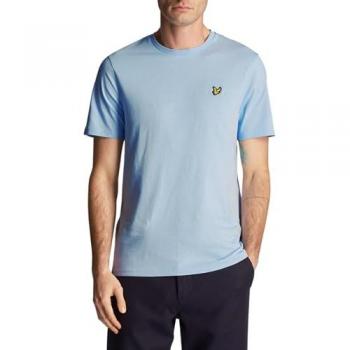 Camiseta Lisa de Algodón Lyle & Scott para Hombre, Azul Claro, Talla XL