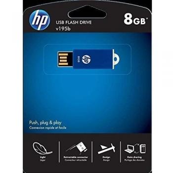 PNY V195b - Memoria USB (32 GB, USB 2.0, 25 MB/s, Sin tapa, Azul, De plástico)