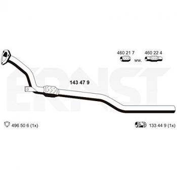 Tubo de escape ERNST 143479 para AUDI A4 B5, A6 C5 y VOLKSWAGEN Passat B5