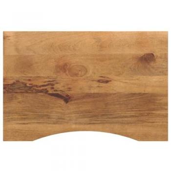 Tablero de escritorio con curva madera mango rugosa 80x50x2,5cm