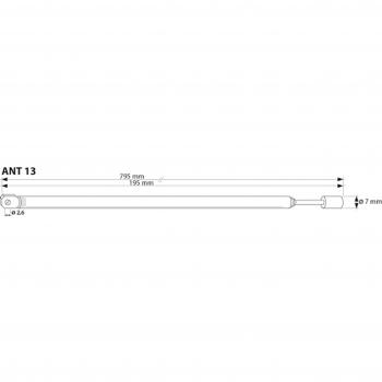 Telescopic Antenna 7mm Diameter, Extendable from 195mm to 795mm