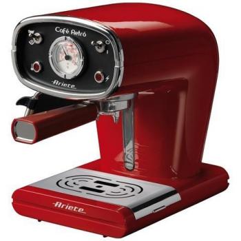 Cafetera Espresso Clásica Retro Ariete 1388 - Roja, 900W, 15 Bares