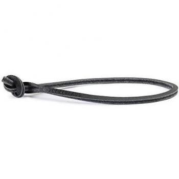 Trollbeads Bracelet Pulsera Simple de Cuero, Negro