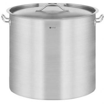 Olla de inducción de acero inoxidable 12 L con fondo de 3,8 mm y bordes vertedores prácticos