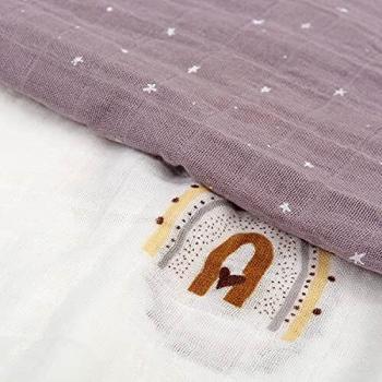 Paños de muselina marca Bimbi Dreams. Modelo PACK 2 MUSELINAS BAMBU 120X120 561 HAPPY DAYS 511