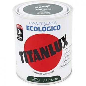 Titanlux - Esmalte Agua Ecologico Brillante, Verde, 750ML