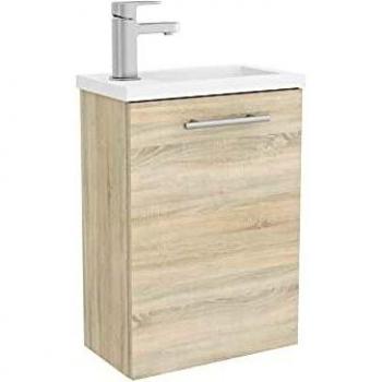 Salgar Micro Conjunto Mueble de baño, Tableros de partículas, Negro, Extra Grande