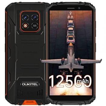 OUKITEL WP18 (2022) Telefono Movil Resistente, 12500mAh Batería Smartphone Todoterreno, 4GB RAM+32GB ROM 1TB Expandible Moviles Baratos Irrompible, 5.93 Pulgadas 13MP+5MP Cámara, Android 11, Doble SIM