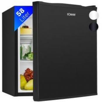Frigorífico Compacto Bomann KB 7347 Negro 58L con 2 Estantes de Vidrio y Control de Temperatura
