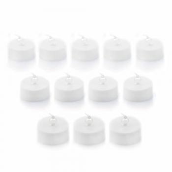 Set de Velas de Té LED Romandle InnovaGoods 12 Unidades - Velas led efecto llama, luz cálida, no se calienta ni quema, larga duración (70-75 h), botón on/off, ideal para regalar