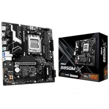 Placa Base Asrock B850M-X Micro ATX para CPUs AMD AM5, DDR5, HDMI/DP, PCIe 4.0, Dual BIOS, USB-C