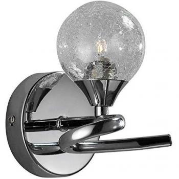 Aplique de Pared Lotto 1 Luz G9 LED Níquel Satinado Cristal y Acero IP20