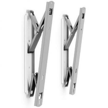 Soporte de Pared SMS Slim Flex para Pantallas LCD - Blanco y Plata, Compatible con TVs de hasta 60 y 30 kg, Inclinación de 0 a 15°