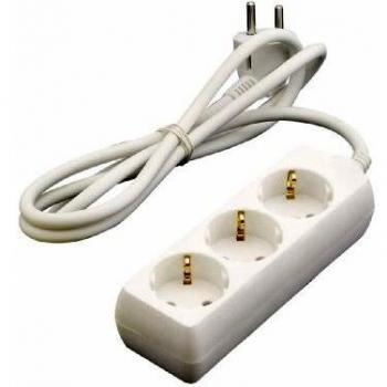 Duolec 900R68 - Base de enchufe múltiple con 3 tomas T/T 1,5 m Duolec