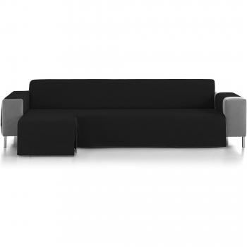 Eiffel Textile Marsella Cubre Sofá Algodón Negro 280 x 195 x 2 cm Chaise Longue Brazo Izquierdo