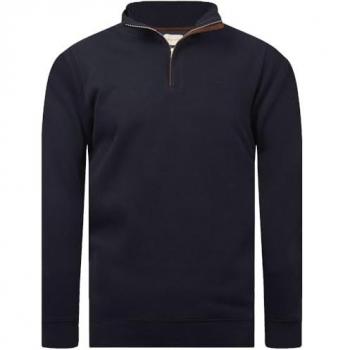 GANT Mens Sacker Rib Half Zip Sweatshirt - 433 Evening Blue - XL - male