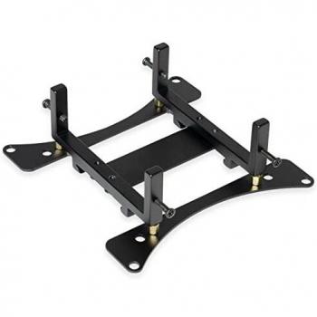 Soporte Universal Joy-IT para Raspberry Pi y Mini PC, Montaje en VESA 75/100 y Riel DIN, Metal Negro