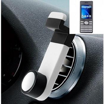 Smartphone universal Holder Holder / Car montaje / parabrisas para el Kazam Life B6. blanco. Titular de teléfono de la rejilla de ventilación se puede utilizar con los teléfonos inteligentes y las tabletas de 5.2 cm - 9,4 cm de ancho. Titular Smartphon