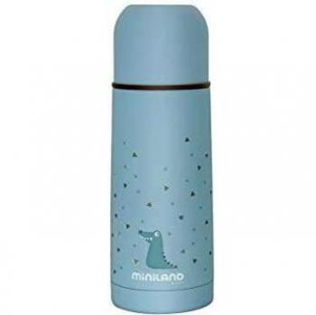 Miniland Miniland - Termo para Líquidos, Acabado Gomoso, Azul, 350 ml