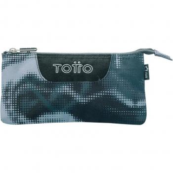 Estuche escolar eco-friendly tres compartimentos negro Bluc - Tablero