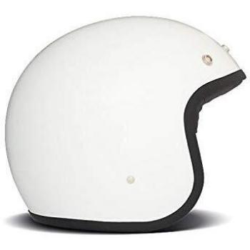 DMD - Casco de Moto Unisex Blanco Liso Large Blanco Brillante
