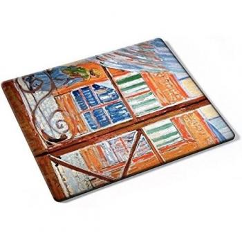 Van Gogh - A Pork-Butchers Shop Seen From A Window, Designer Almohadilla del Ratón Mouse Mouse Pad con Diseño Colorido. Auténtica Alfombrilla de 250 x 190 mm. Tamaño Ideal de Media para el Uso Diario.