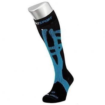 Reset Sport Tibial Stress - Calcetines compresivos con kinesiología aplicada, unisex, color azul, talla L