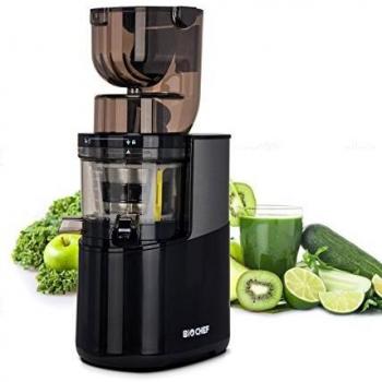 Extractor de Zumos BioChef Atlas Whole Slow Juicer Pro, Negro, de extracción lenta y completo