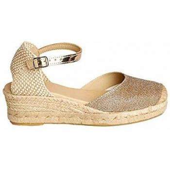 NO ES LO Mismo| Sandalias | Alpargatas De Yute con Cuña Mujer | Nueva Colección Primavera/Verano 2021 | Zapatos con Plataforma para Mujer | Fabricado en España