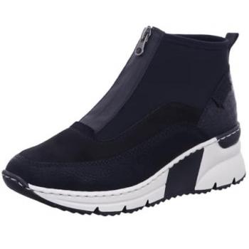 Botas Cortas Rieker para Dama, Negras, Talla 42, con Revestimiento Textil y Cierre de Cremallera