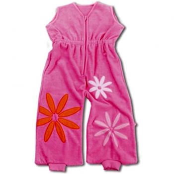 Little Helper Baby Boum 624 m rico en tejido De rizo De algodón, diseño De pétalos 1-Saco De dormir para bebés Cum De combinación Rose bubble-gum Talla:6-24 meses