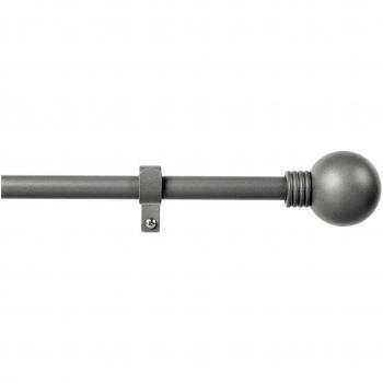 Kit Barra Cortina Anillo Extensible DE 160 A 300cm Plomo Marca, Multicolor