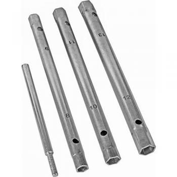 Werkzeyt Kit de montaje de 4 piezas con llave de tubo y pin giratorio simple accesorios en lavabo y fregadero/herramienta de montaje, instalación debajo del fregadero / ZYT186, plateado