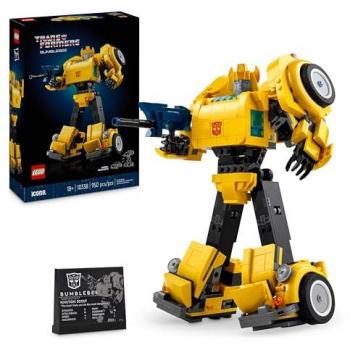 LEGO Icons Bumblebee 10338 - Kit de construcción, figura de acción articulada de robot coleccionable, diseñado para adultos, incluye piezas para crear una maqueta detallada, ideal como regalo y decoración del hogar y oficina