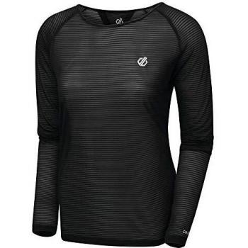 Dare2B Praxis-Top De Manga Larga, Tejido Ligero Y De Secado Rápido T-Shirts/Polos/Vests, Mujer, Black, 16