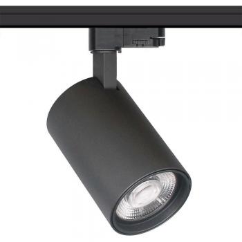 Foco Carril Monofásico Cronolux Chip Cree LED Negro 30W Pink Carnes/Frutas Rosa/Magenta