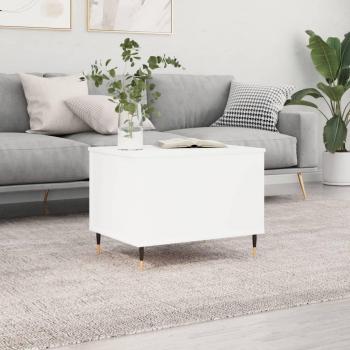 Mesa de centro blanca 60x44,5x45 cm en madera contrachapada multicapa