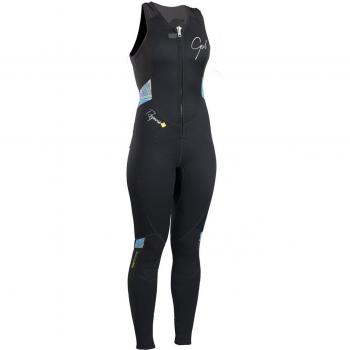 2018 Gul Response Womens 3mm Flatlock Long John Wetsuit BLACK RE4314-B4 Ladies UK Sizes - 10 tall