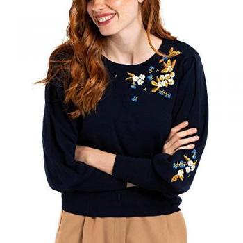 Naf Naf Jersey Flores Azul para Mujer XL Azul