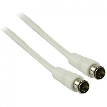 Quick F-Male to F-Male Antenna Cable 1.5m White