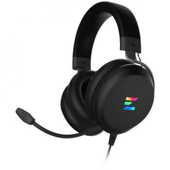 Auriculares Gaming Alámbricos Zalman ZM-HPS610 con Sonido Surround Virtual 7.1, Iluminación RGB y Micrófono Desmontable con Cancelación de Ruido