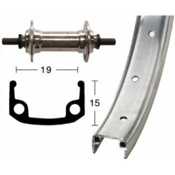 Bike-Parts Unisex - Bicicleta de Adulto V-RAD 9Alu-Nabe Starr Laufrad, Plata, 1size