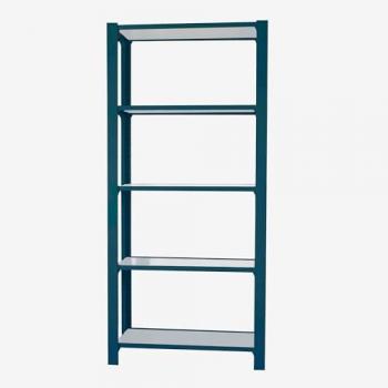 Estantería Simon Rack Librería Oficina, 2100x900x400 mm, 5 Alturas, Estilo Industrial, Metálicas, Antracita/Blanco - OFFICLICK 5/400 METAL I.M