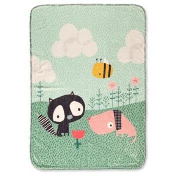 Manta HappyFriday Moshi Moshi Best Buddies Multicolor Microfibra 110 x 140 cm