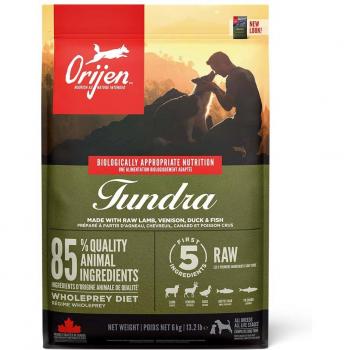 Pienso Orijen Tundra Adulto 6 kg - Ternera, Cordero, Pato, Jabalí y Cabra